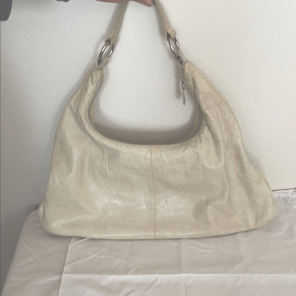 Vintage leather cream purse